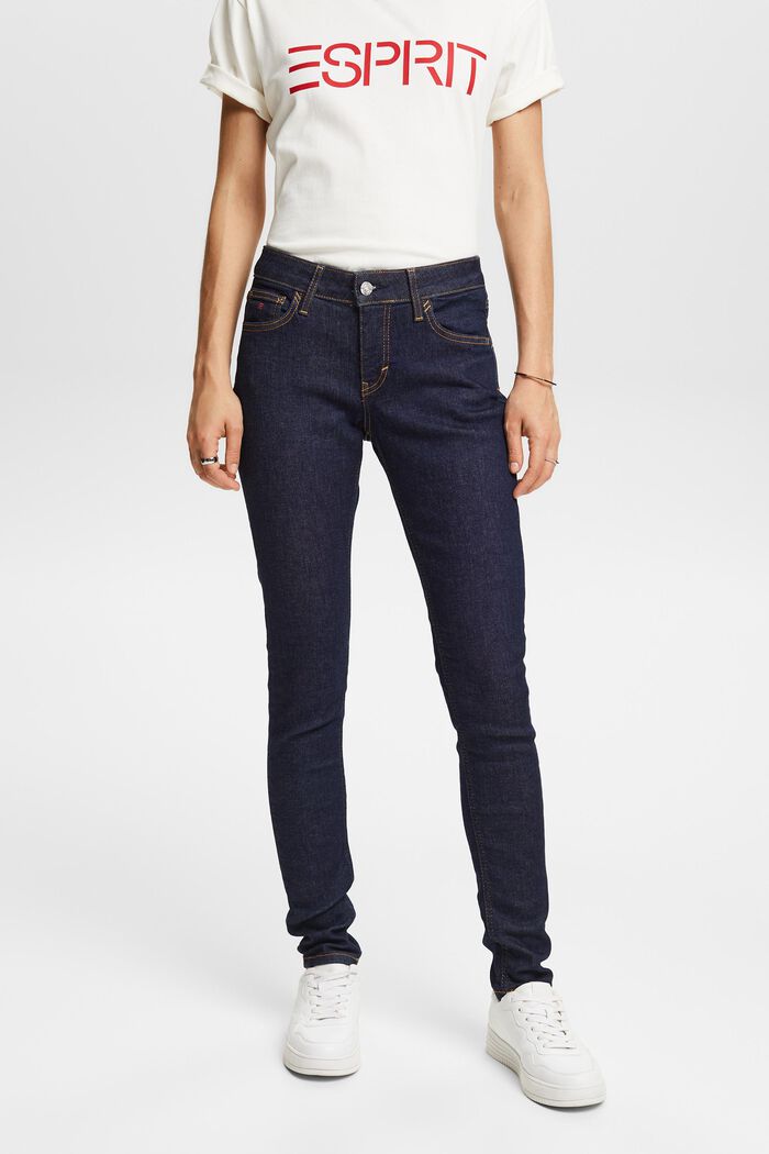 Skinny džíny se střední výškou pasu, BLUE RINSE, detail image number 0