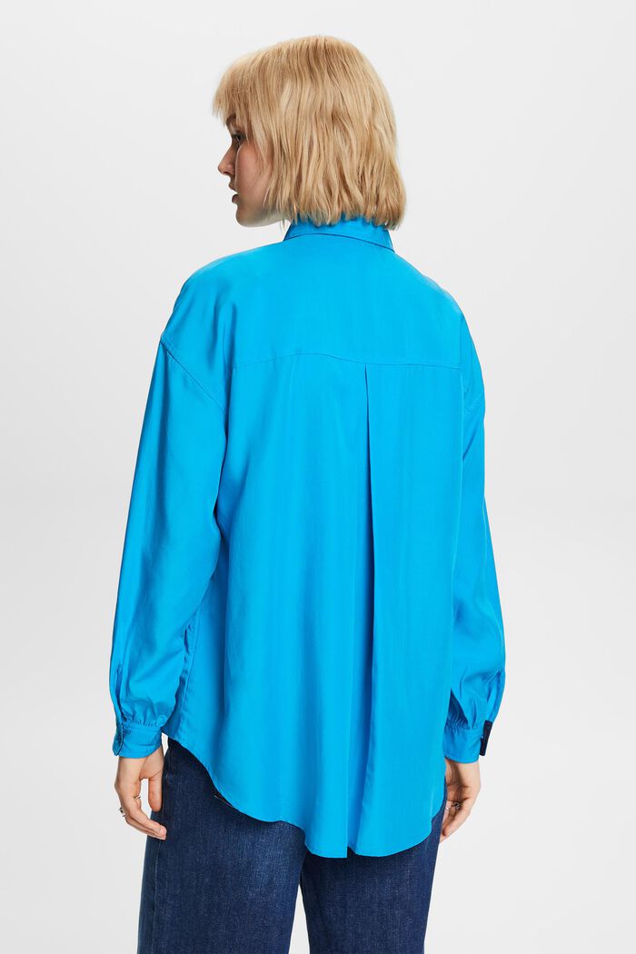 Košilová halenka oversize, BLUE, detail image number 3