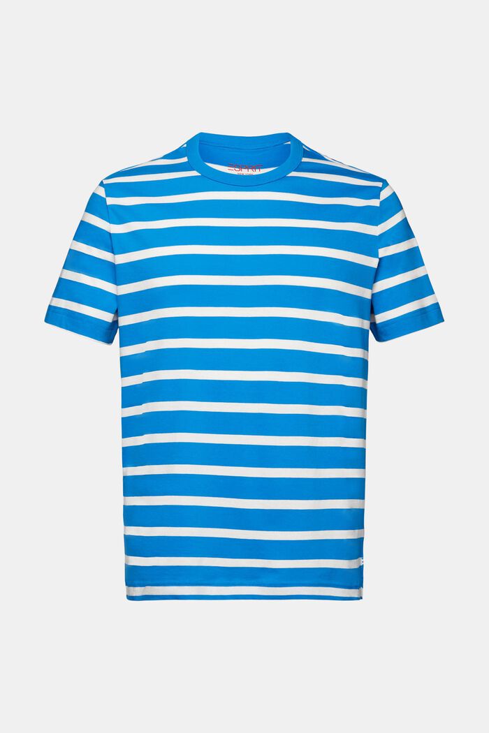 Pruhované tričko z bavlněného žerzeje, BLUE, detail image number 7