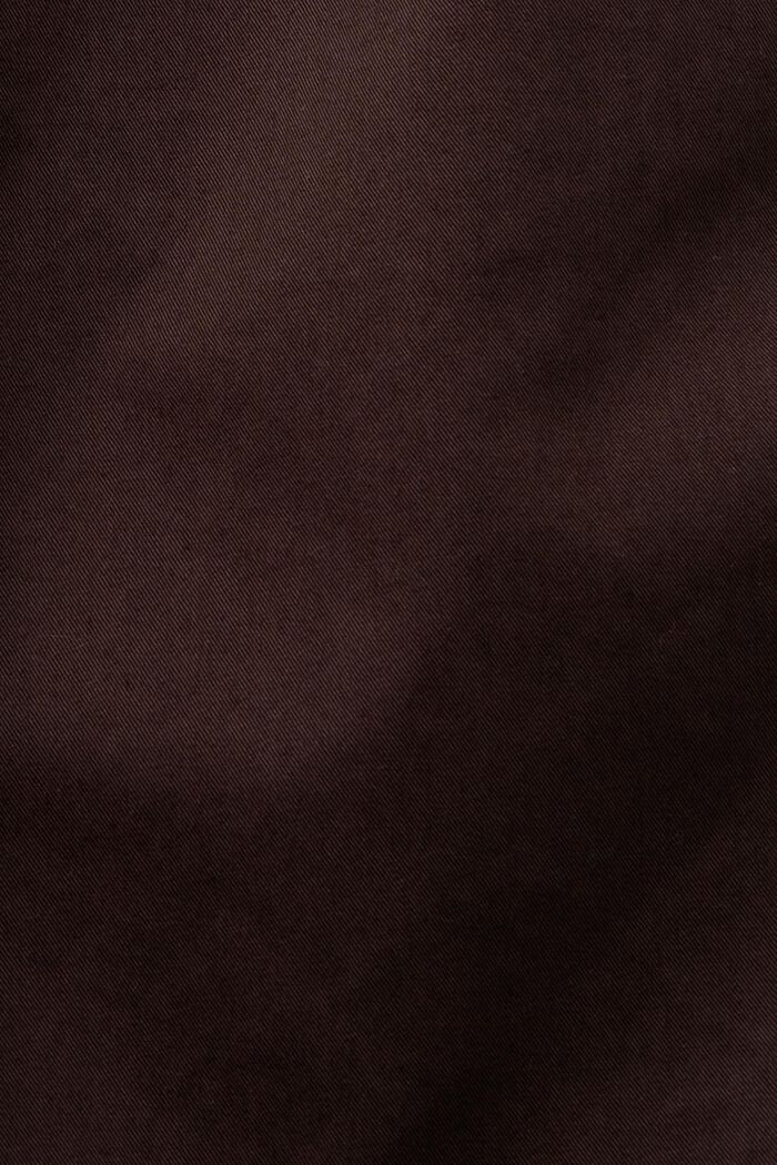 Sukně s opaskem a délkou po kolena, 100% bavlna, DARK BROWN, detail image number 5