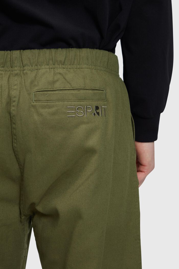Cargo kalhoty z tkaniny, OLIVE, detail image number 3