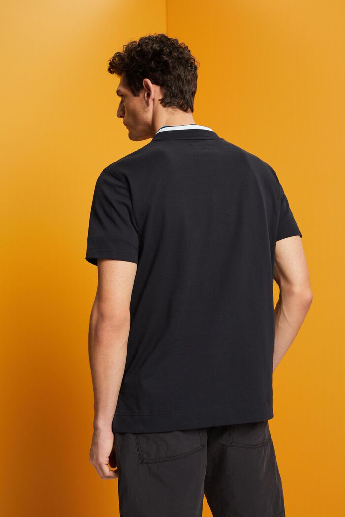 Tričko s natištěným logem, 100% bavlna, BLACK, detail image number 3