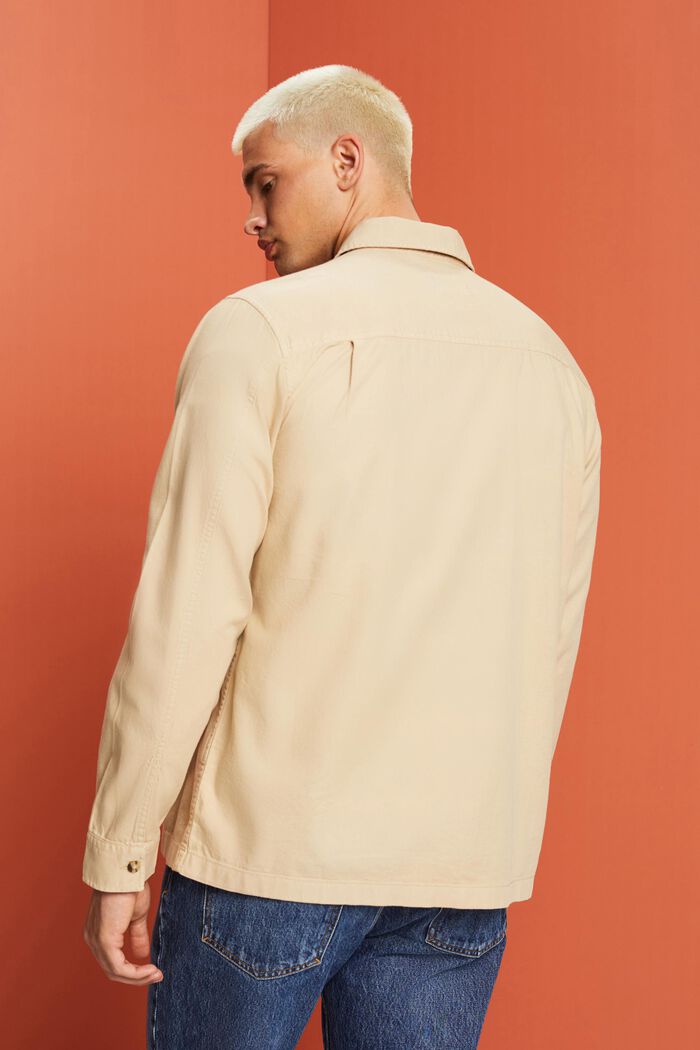 Keprová košilová bunda, 100% bavlna, SAND, detail image number 3