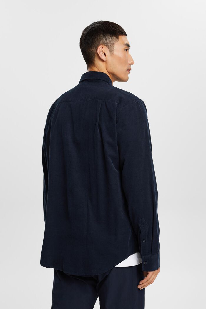 Manšestrová košile, 100% bavlna, PETROL BLUE, detail image number 3