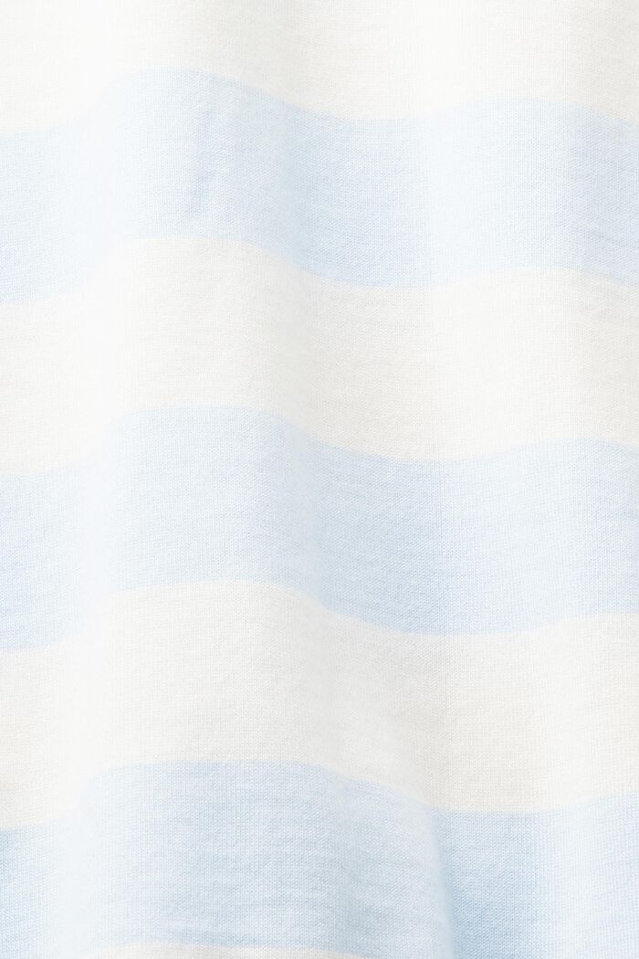 Bavlněné pruhované tričko s logem, PASTEL BLUE, detail image number 4
