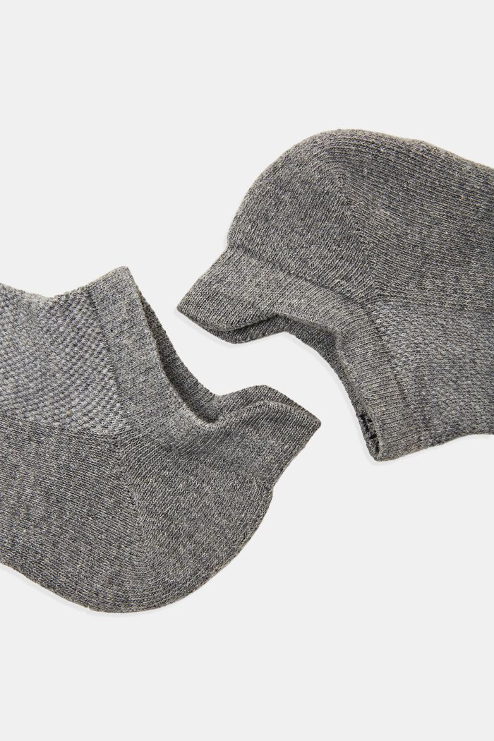 2 párů ponožek do tenisek, bio bavlna, GREY, detail image number 1