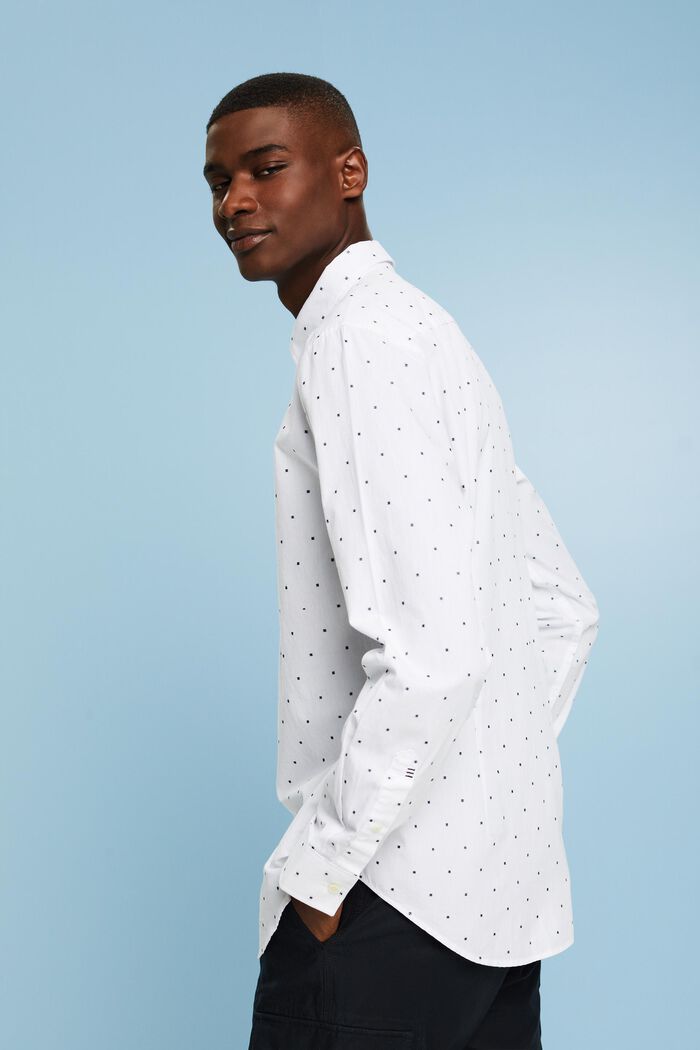 Bavlněná vyšívaná košile, střih Slim Fit, WHITE, detail image number 2