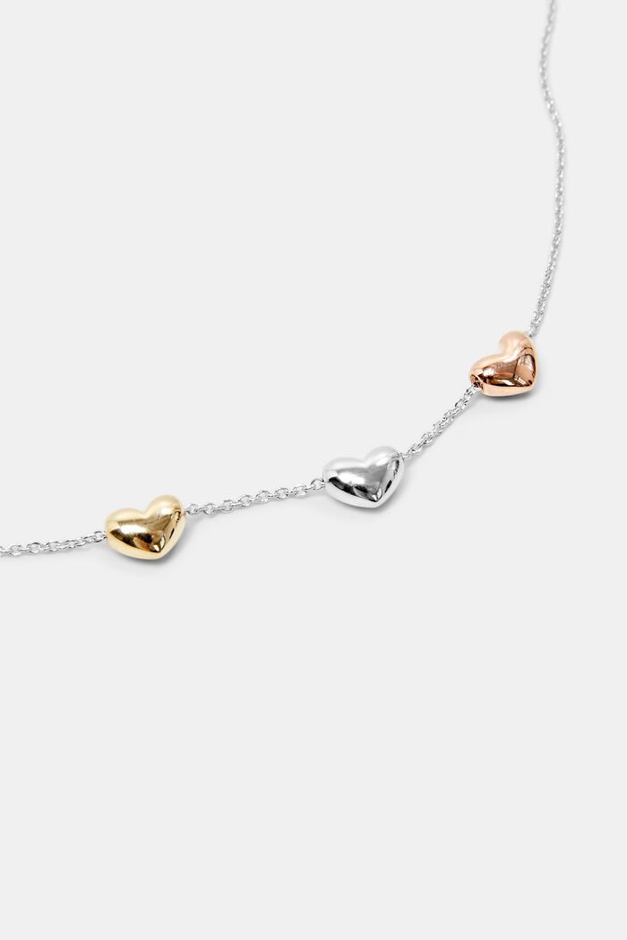 Stříbrný náhrdelník s trojbarevnými přívěsky, GOLD BICOLOUR, detail image number 1