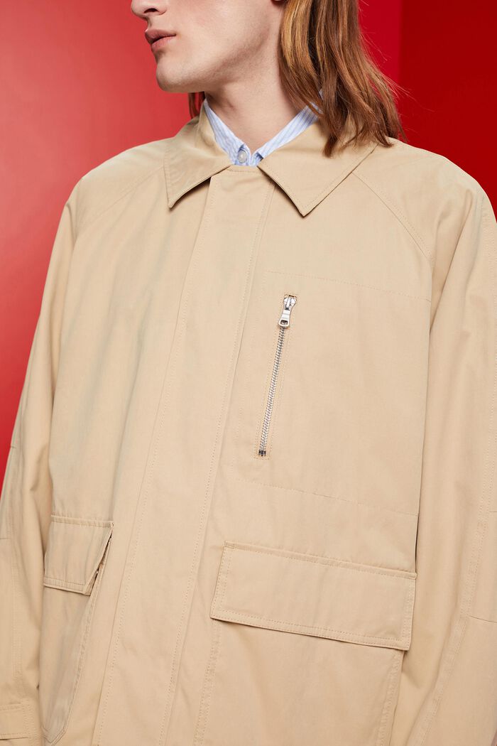 Polní bunda ze směsi s bavlnou, SAND, detail image number 2