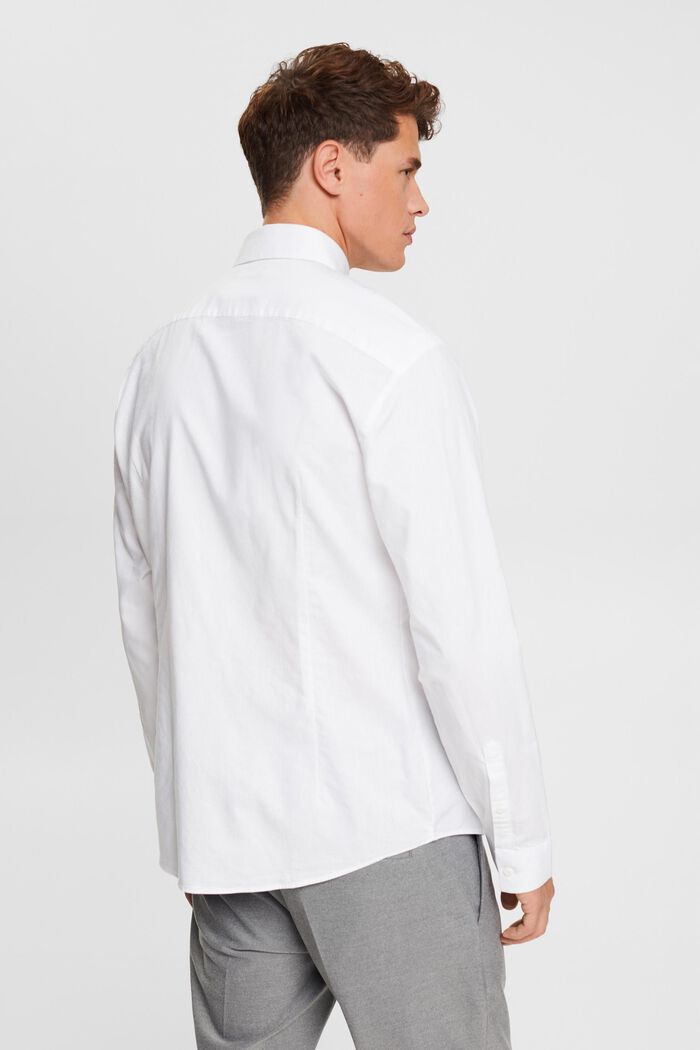 Košile s propínacím límcem a úzkým střihem Slim Fit, OFF WHITE, detail image number 3