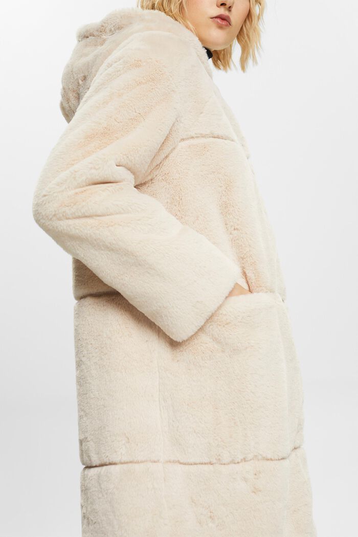 Kabát s kapucí, z umělé kožešiny, ICE, detail image number 2