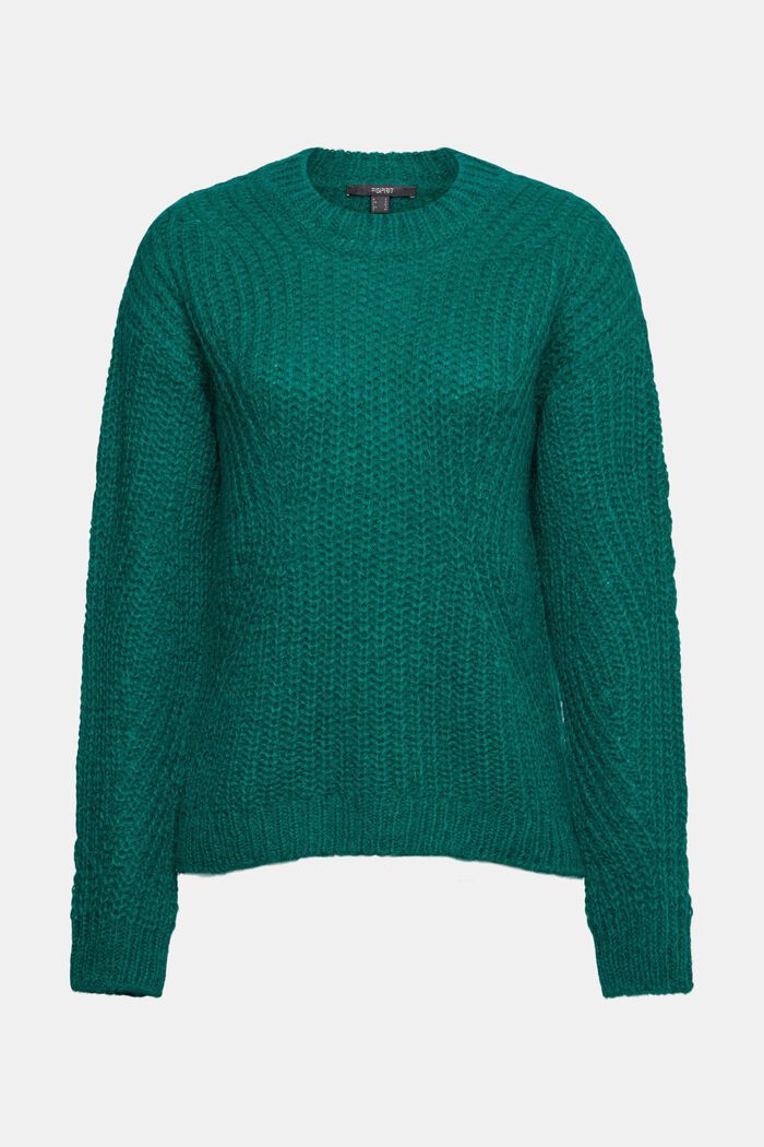 S alpakou: Pletený pulovr, EMERALD GREEN, detail image number 2