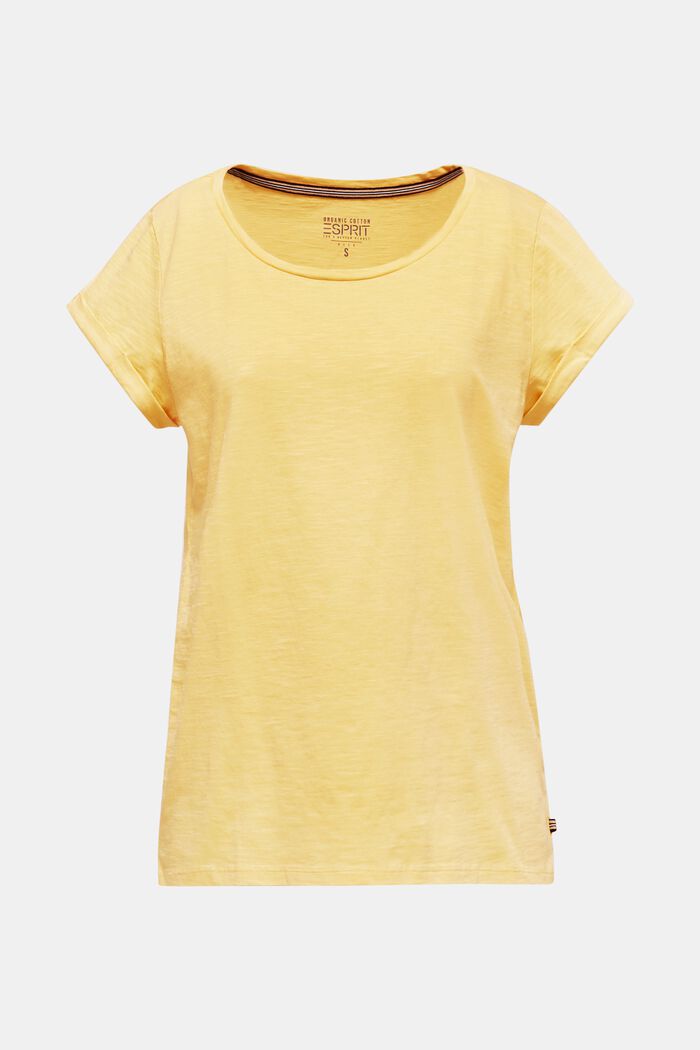 Vzdušné tričko slub, 100% bavlna, YELLOW, detail image number 0