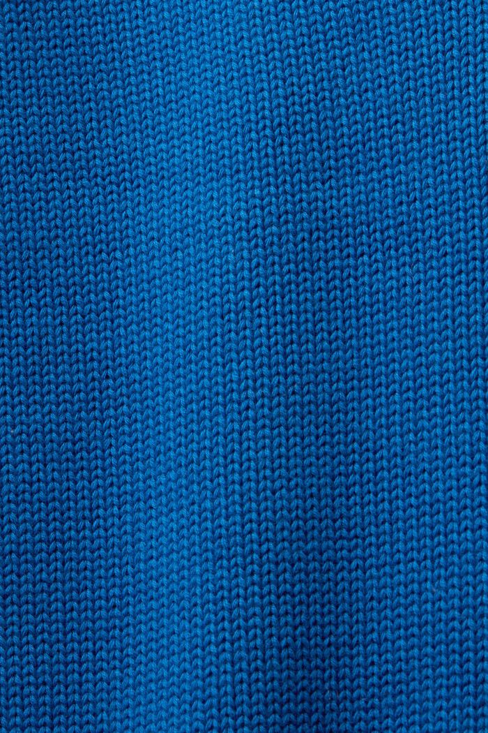 Bavlněný pulovr s nízkým rolákovým límcem, BRIGHT BLUE, detail image number 5