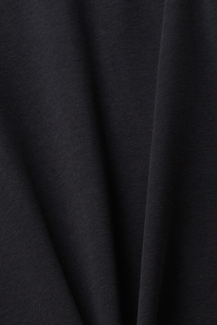 Bavlněné tričko s dlouhým rukávem, BLACK, detail image number 6