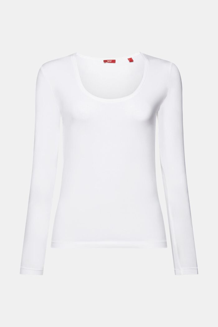 Žerzejové tričko s dlouhým rukávem, 100% bavlna, WHITE, detail image number 6