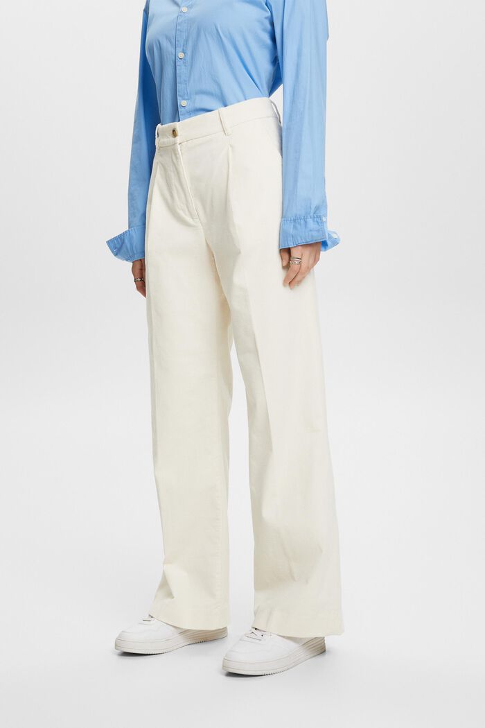 Manšestrové kalhoty s širokým střihem a středně vysokým pasem, ICE, detail image number 0