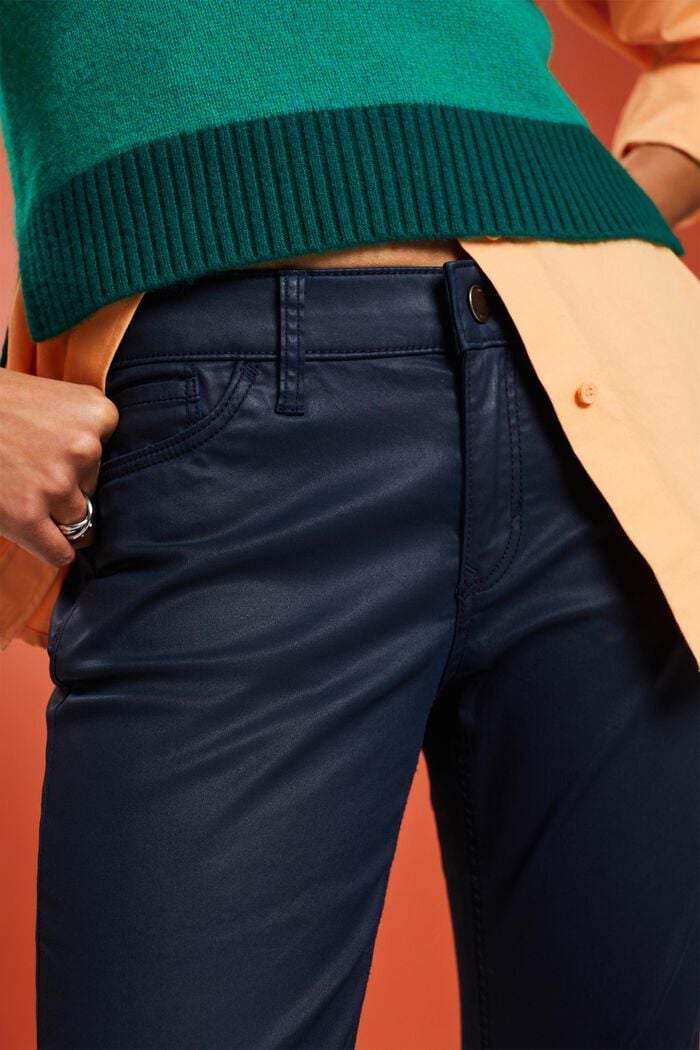 Kalhoty s povrchovou úpravou, NAVY, detail image number 3