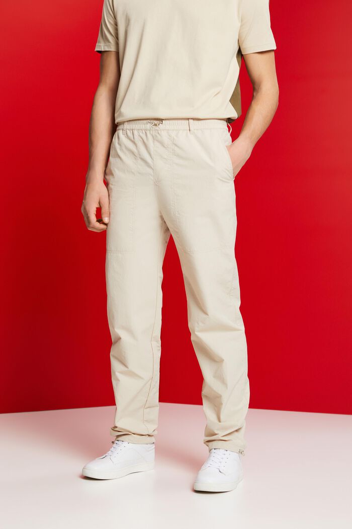 Kalhoty v joggingovém stylu, LIGHT TAUPE, detail image number 0