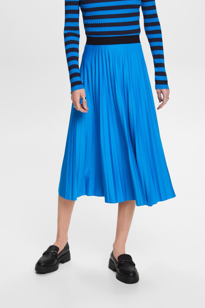 Plisovaná midi sukně, BLUE, detail image number 0