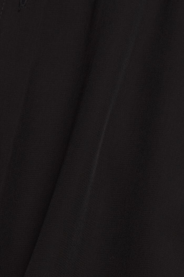 Dlouhá halenka s materiálem LENZING™ ECOVERO™, BLACK, detail image number 4