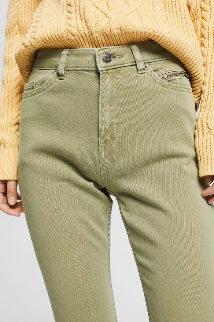 Strečové kalhoty s detaily v podobě zipů, LIGHT KHAKI, detail image number 0