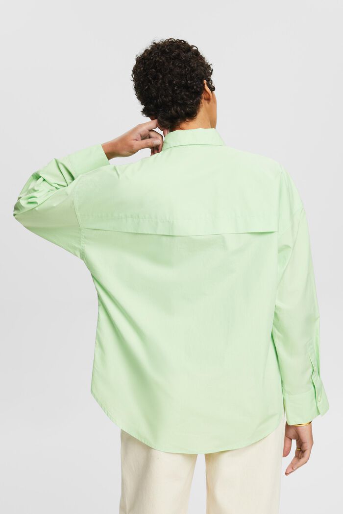 Propínací košile z bavlněného popelínu, LIGHT GREEN, detail image number 3