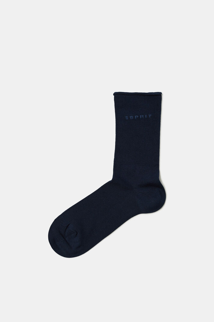 Ponožky z hrubé pleteniny, 2 páry, MARINE, detail image number 0