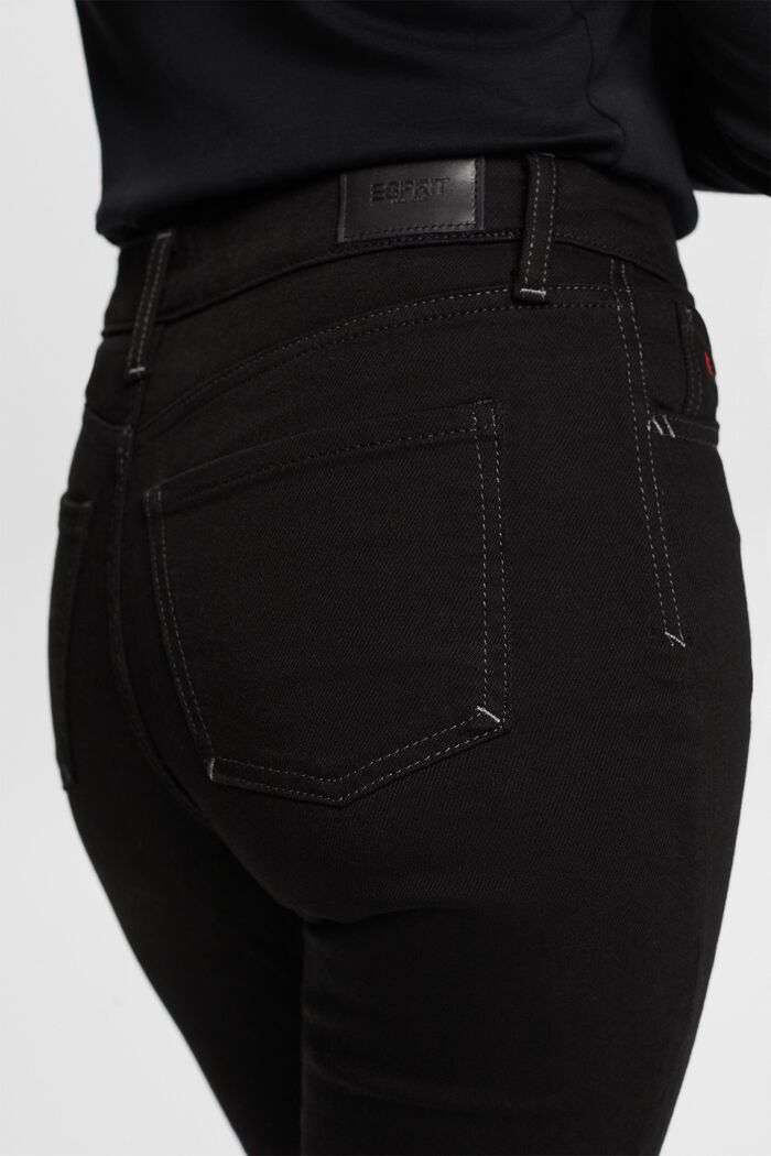 Retro Slim džíny s vysokým pasem, BLACK RINSE, detail image number 4