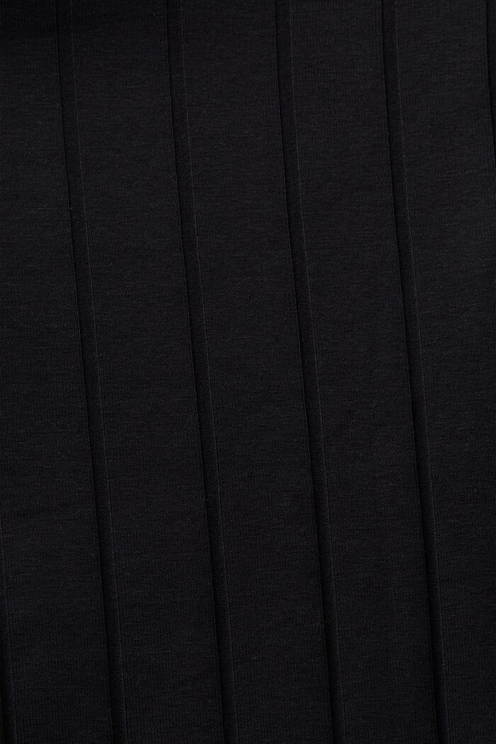 Tričko s nízkým rolákovým límcem, z žebrového žerzeje, BLACK, detail image number 5
