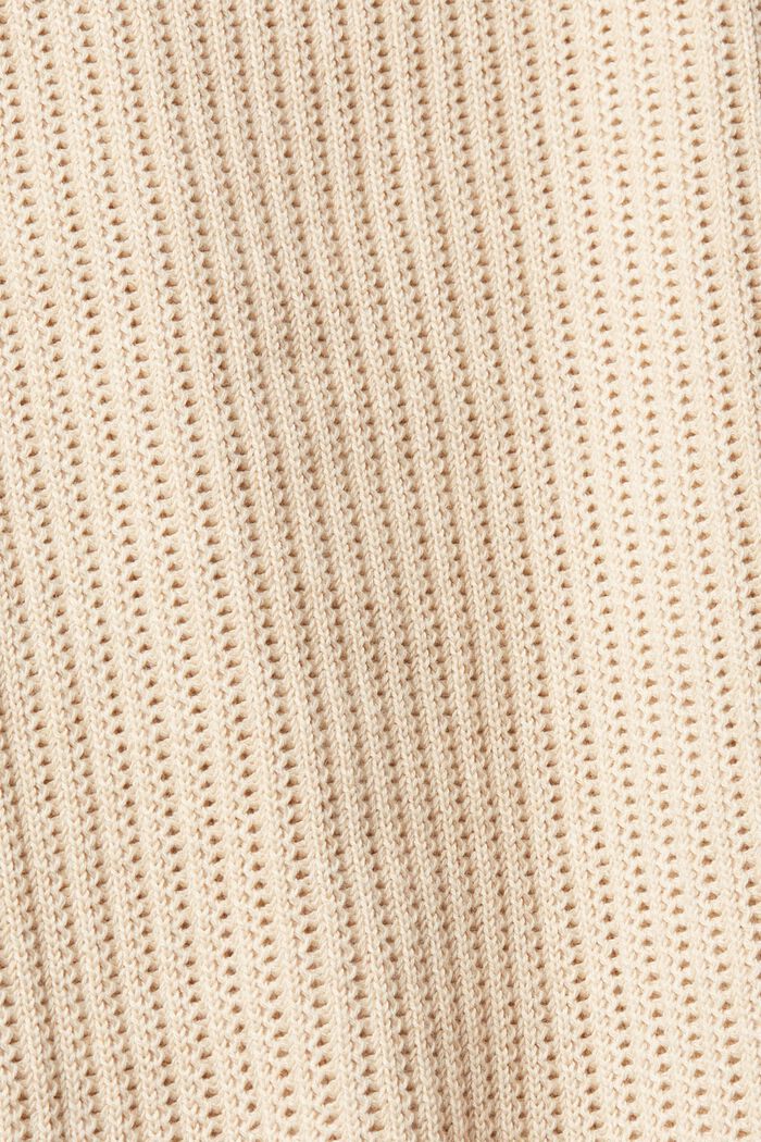 Pletený pulovr s krátkým rolákovým límcem, LIGHT BEIGE, detail image number 5