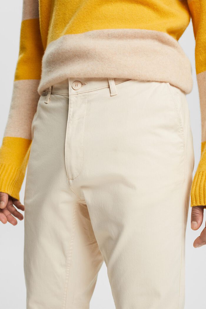 Kalhoty chino s úzkými nohavicemi, LIGHT BEIGE, detail image number 4