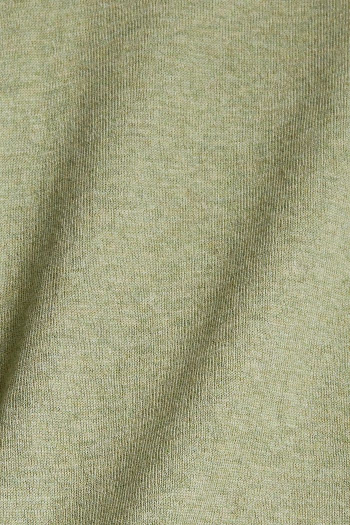 Pulovr s kapucí, 100% bavlna, LIGHT KHAKI, detail image number 1