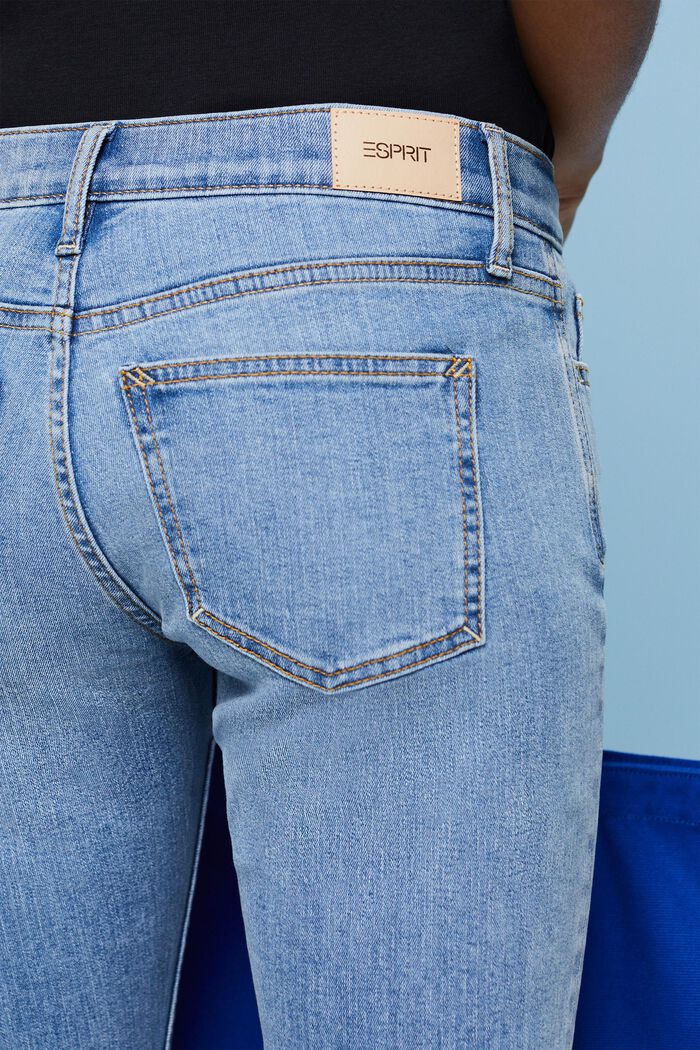 Bootcut džíny se středně vysokým pasem, BLUE LIGHT WASHED, detail image number 3