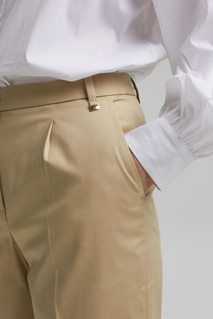 Business kalhoty chino z bavlny se strečem, SAND, detail image number 2