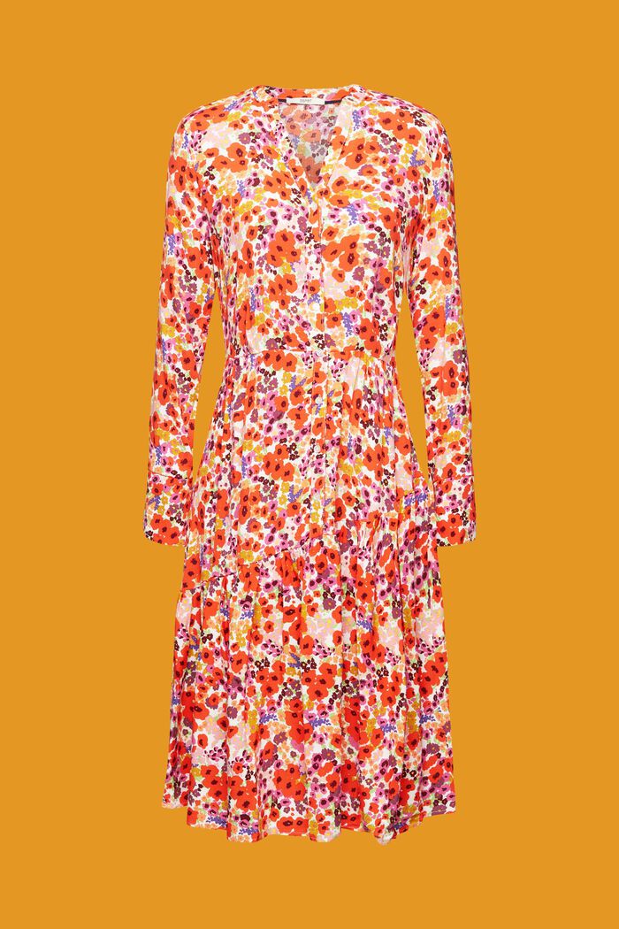 Midi šaty s květovaným potiskem po celé ploše, LIGHT PINK, detail image number 6