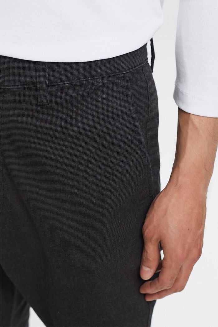 Chino kalhoty z počesané tkaniny a slim střihem, ANTHRACITE, detail image number 2