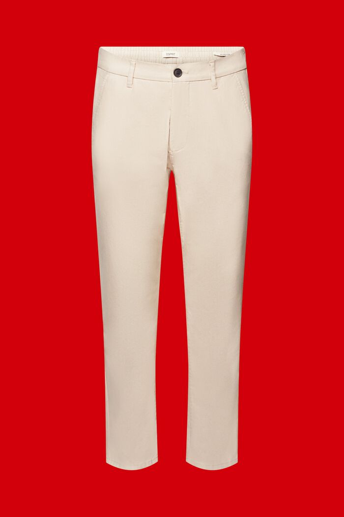 Chino kalhoty, počesaná tkanina, BEIGE, detail image number 7