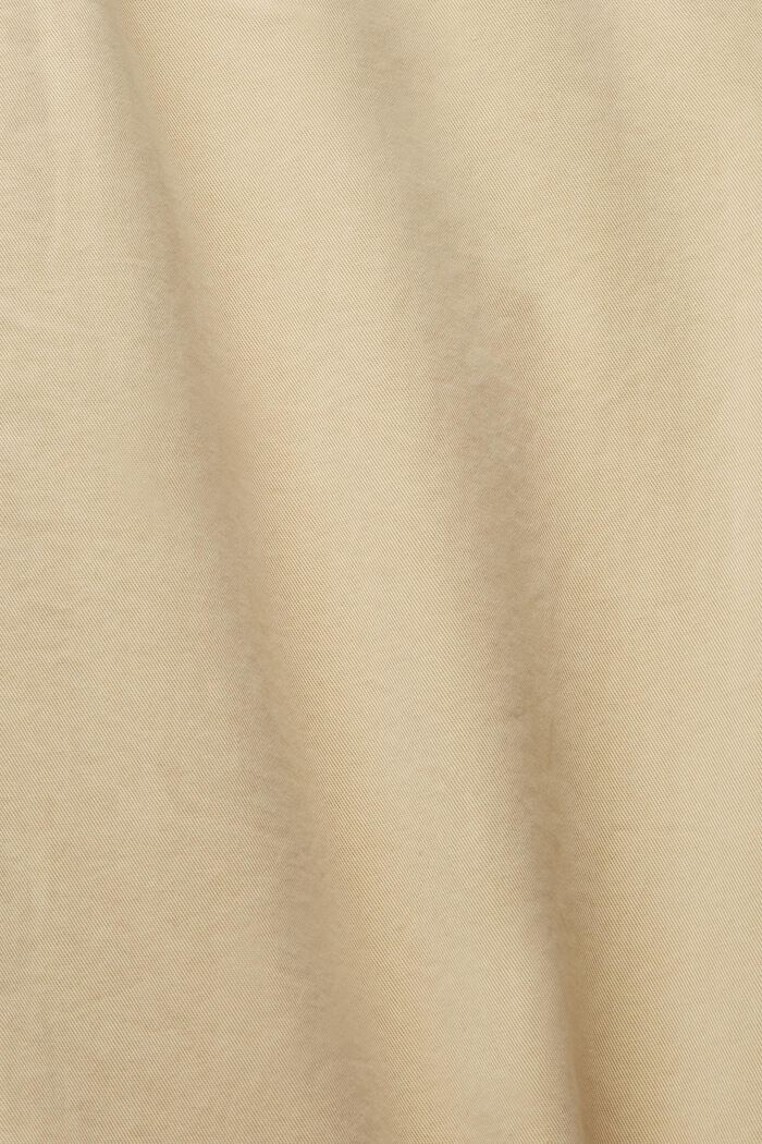 Kalhoty se stahovací šňůrkou v pase, z bavlna pima, SAND, detail image number 1