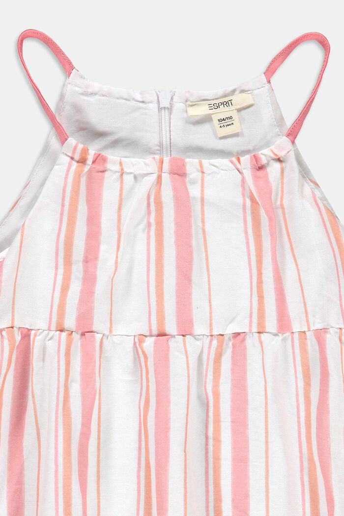 Pruhované volánové šaty ze 100% bavlny, PINK, detail image number 2