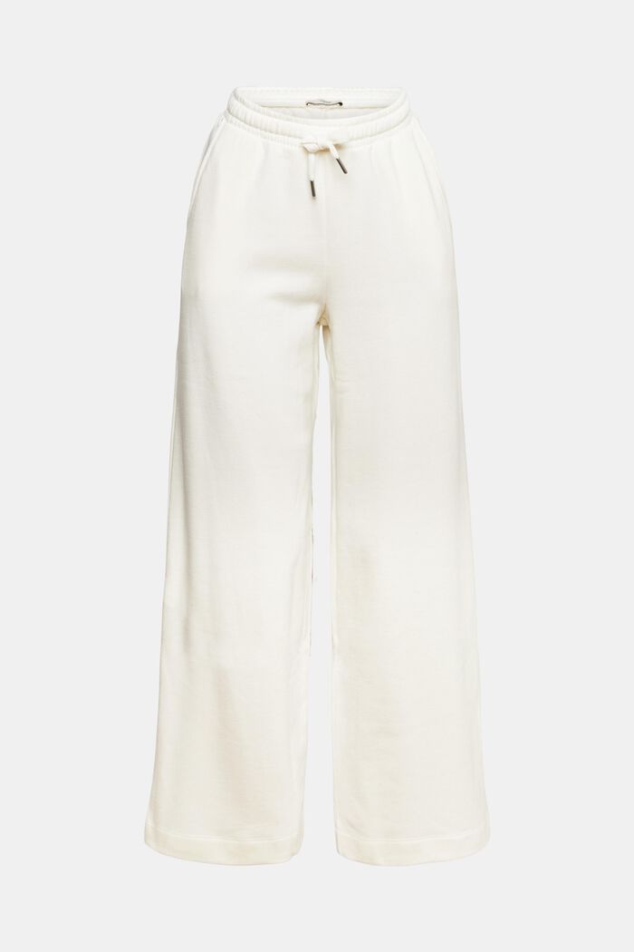 Teplákové kalhoty, střední pas, široké nohavice, OFF WHITE, detail image number 7