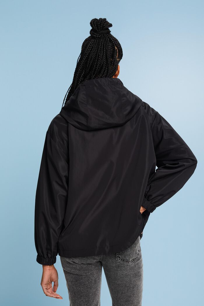 Bunda do deště, s odnímatelnou kapucí, BLACK, detail image number 2