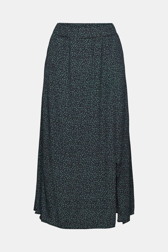 Midi sukně s potiskem a LENZING™ ECOVERO™, BLACK, detail image number 6