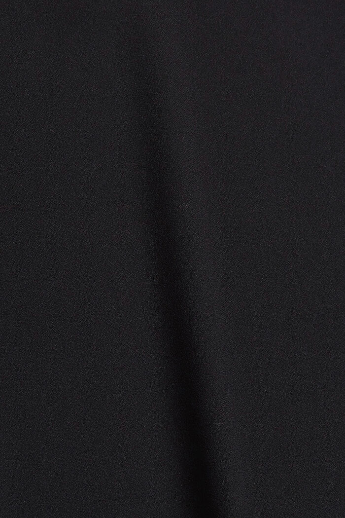 Strečová halenka s nezačištěnými okraji, BLACK, detail image number 4