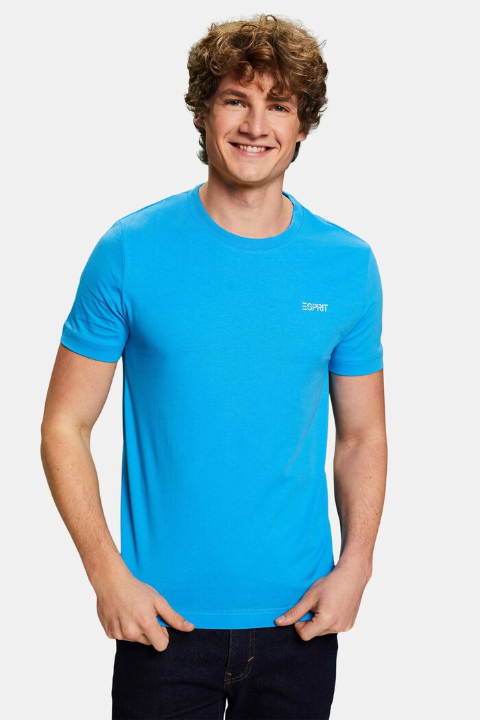 Tričko s logem, z bavlněného žerzeje, BLUE, detail image number 0