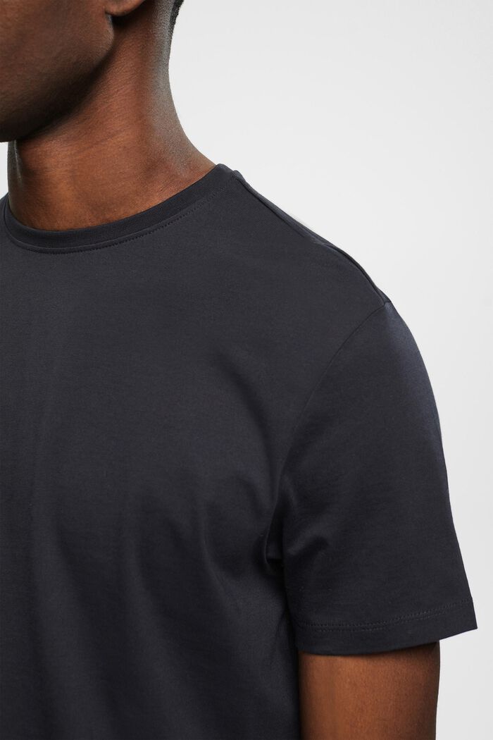 Tričko z bavlny pima, Slim Fit, BLACK, detail image number 2