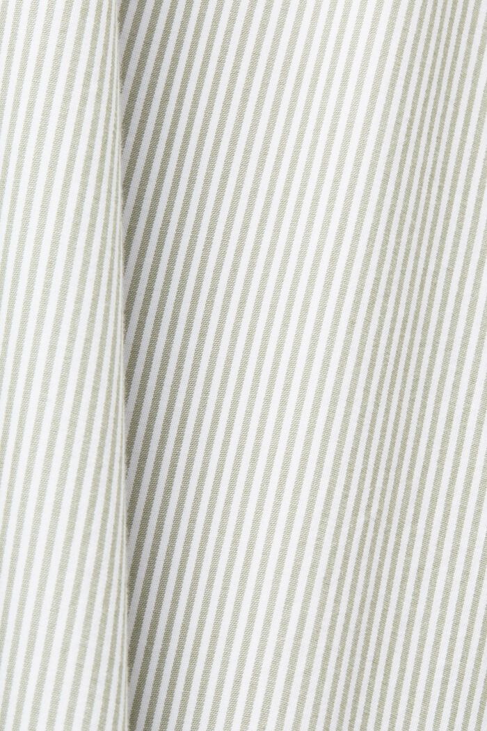 Bavlněná košile s proužky a mandarínským límečkem, LIGHT KHAKI, detail image number 4