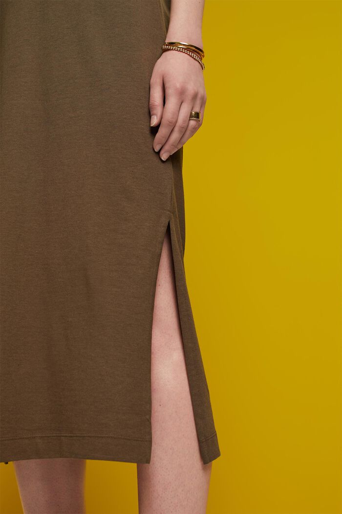 Midi šaty z žerzeje, KHAKI GREEN, detail image number 2