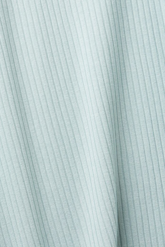 Žebrové tričko s dlouhým rukávem a krajkou, LIGHT AQUA GREEN, detail image number 5