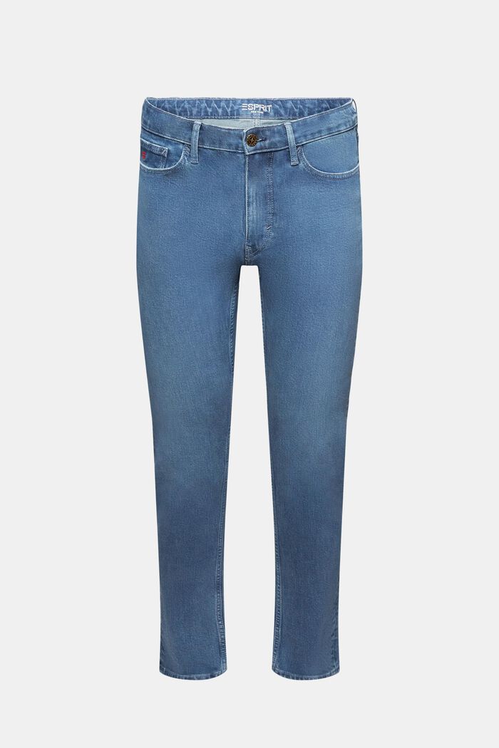 Slim džíny se střední výškou pasu, BLUE MEDIUM WASHED, detail image number 7